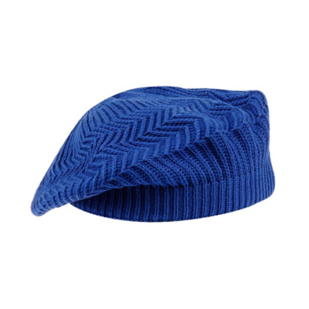 Forever 21 Tira Knitted Blue Beret Hat